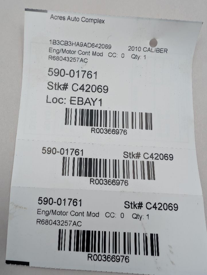 2010 DODGE CALIBER 4cyl Gasoline 2.0 Eng/Motor Cont Mod - 366976 — photo 4