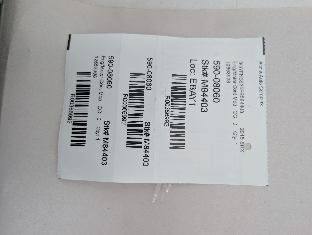 2015 CADILLAC SRX 6 Cyl Gasoline 3.6 DI Eng/Motor Cont Mod - 366992 — photo 4