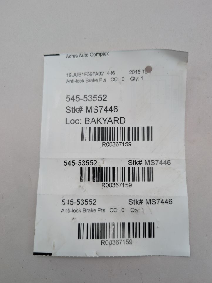 2015 ACURA TLX 2.4L 4cyl Gasoline VVT Anti-lock Brake Pts - 367159 — photo 8
