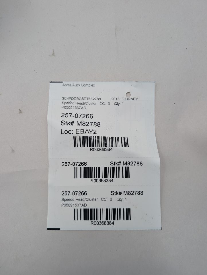 2013 DODGE JOURNEY Speedo Head/Cluster - 368384 — photo 7