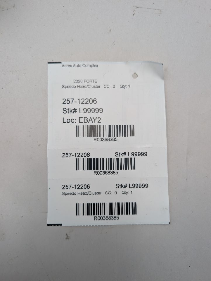 2020 KIA FORTE Speedo Head/Cluster - 368385 — photo 7