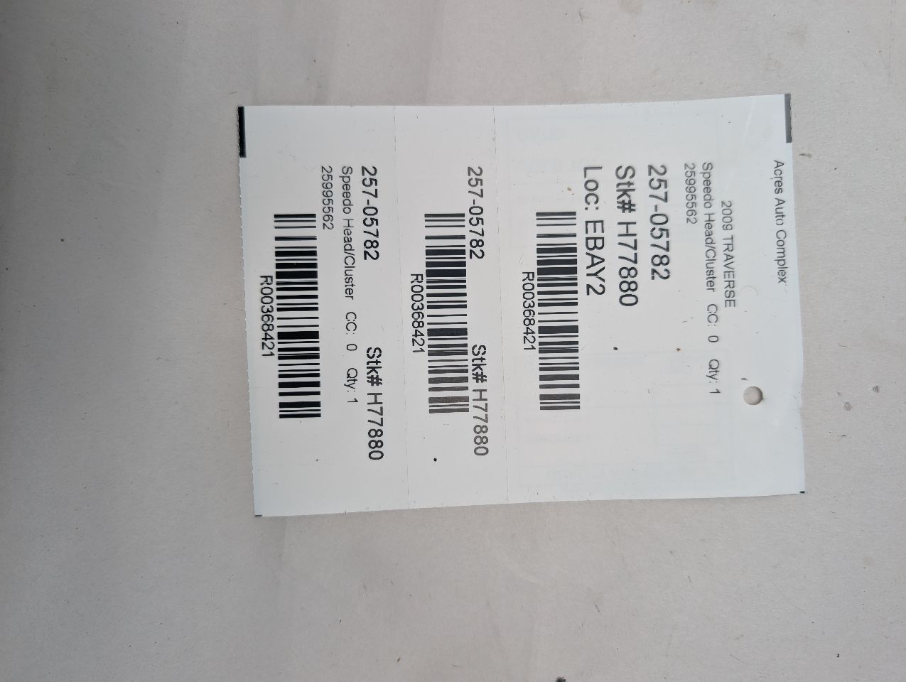2009 CHEVROLET TRAVERSE Speedo Head/Cluster - 368421 — photo 7