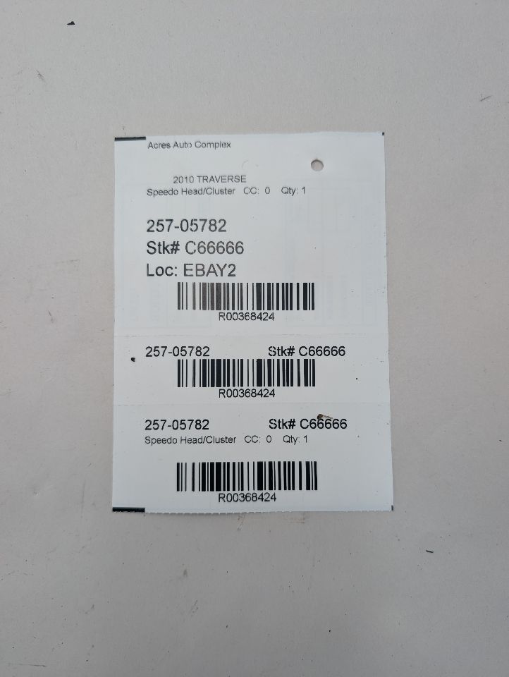 2010 CHEVROLET TRAVERSE Speedo Head/Cluster - 368424 — photo 7