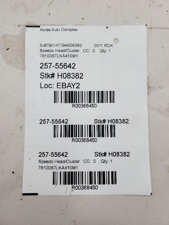 2011 ACURA RDX Speedo Head/Cluster - 368450 — photo 5