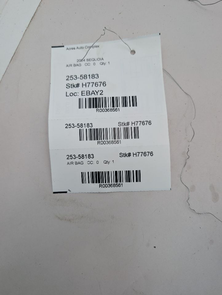 2004 TOYOTA SEQUOIA AIR BAG - 368561 — photo 7