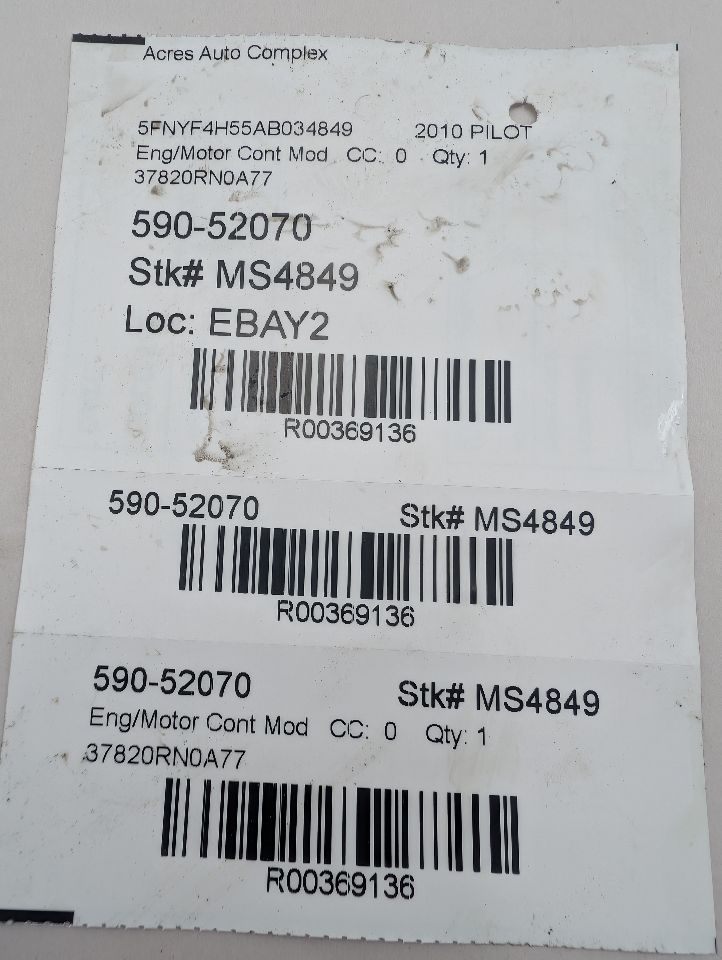 2010 HONDA PILOT 6cyl Gasoline 3.5 Eng/Motor Cont Mod - 369136 — photo 5