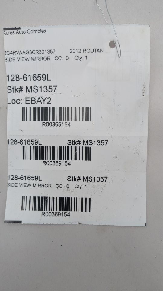 2012 VOLKSWAGEN ROUTAN 6 Cyl Gasoline 3.6 DI Left SIDE VIEW MIRROR - 369154 — photo 7