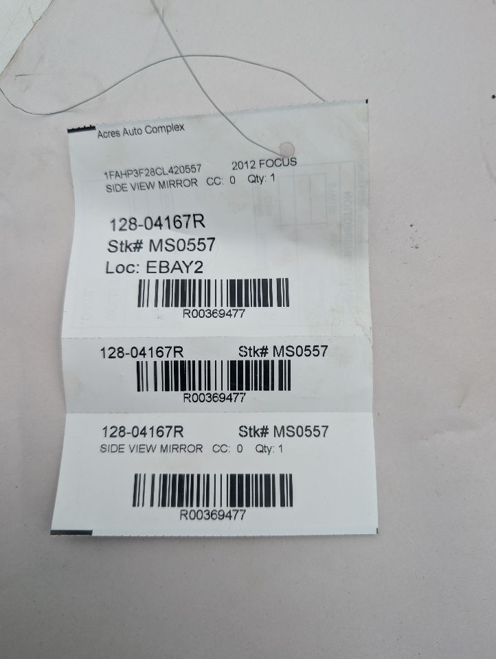 2012 FORD FOCUS 4cyl Gasoline 2.0 Flex Right SIDE VIEW MIRROR - 369477 — photo 8