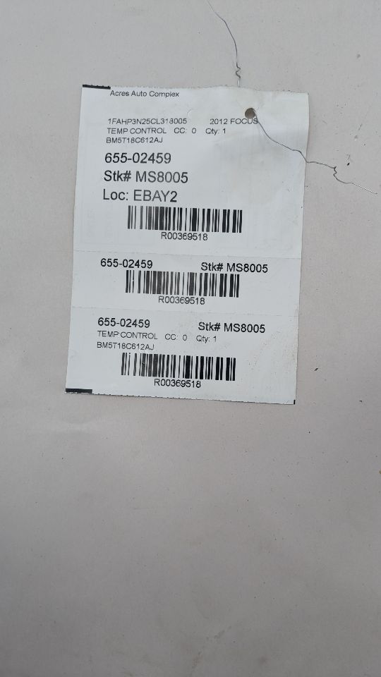 2012 FORD FOCUS 4cyl Gasoline 2.0 PZEV TEMP CONTROL - 369518 — photo 5