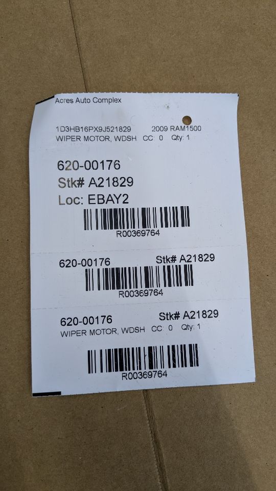 2009 DODGE 1500 PICKUP 8cyl Gasoline 4.7 WIPER MOTOR, WDSH - 369764 — photo 6