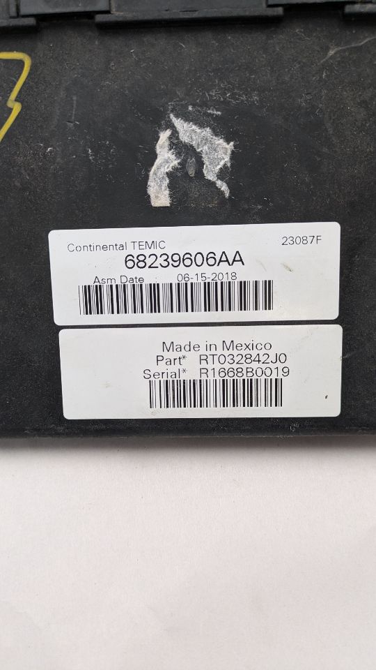 2018 DODGE CARAVAN 3.6L 6cyl VVT Chassis Cont Mod - 370145 — photo 2
