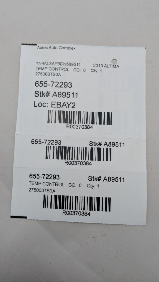 2013 NISSAN ALTIMA 4cyl Gasoline 2.5 DOHC TEMP CONTROL - 370384 — photo 6