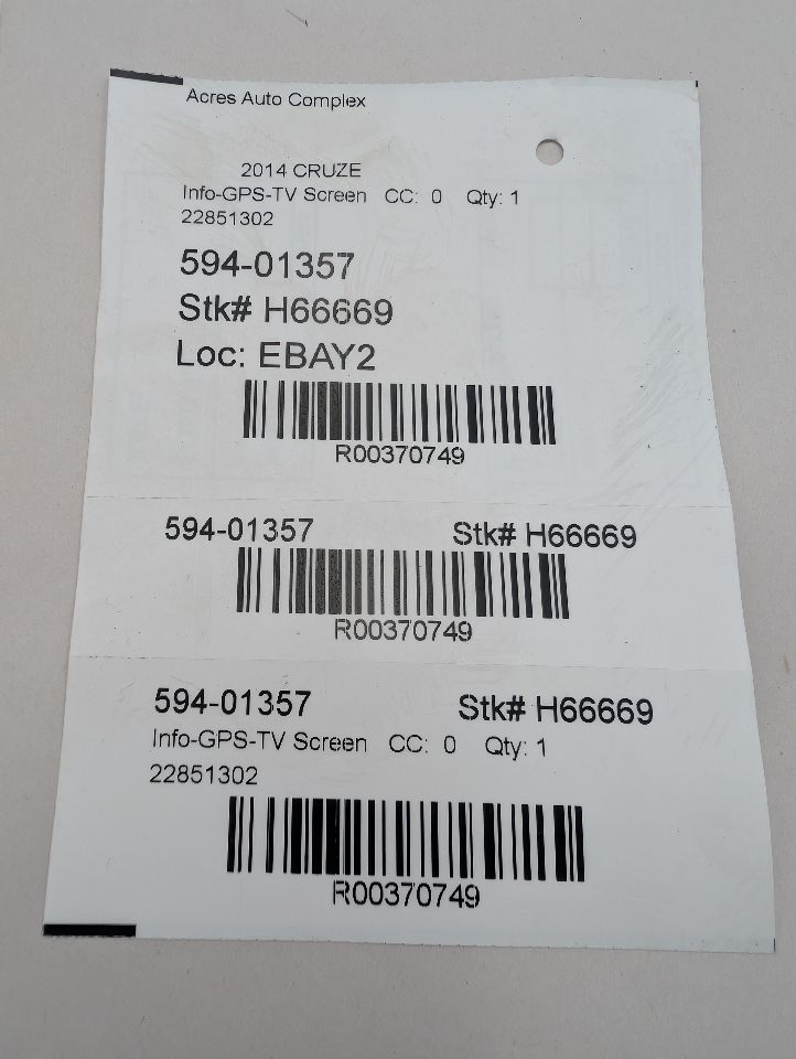 2014 CHEVROLET CRUZE Info-GPS-TV Screen - 370749 — photo 6