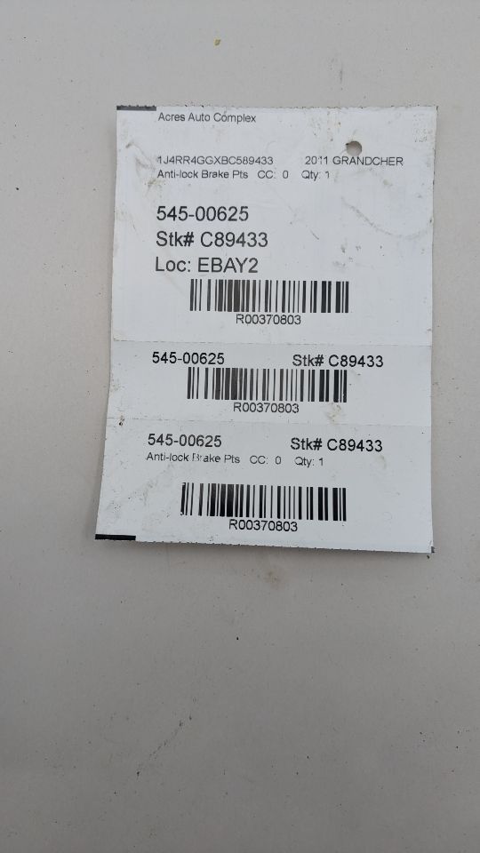 2011 JEEP GRAND CHEROKEE 6 cyl Gas Flex Fuel 3.6 Anti-lock Brake Pts - 370803 — photo 7