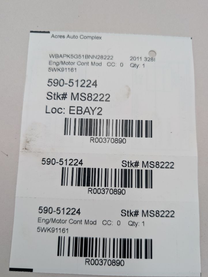 2011 BMW 328i Eng/Motor Cont Mod - 370890 — photo 7