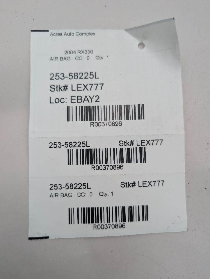 2004 LEXUS RX330 Left AIR BAG - 370896 — photo 5