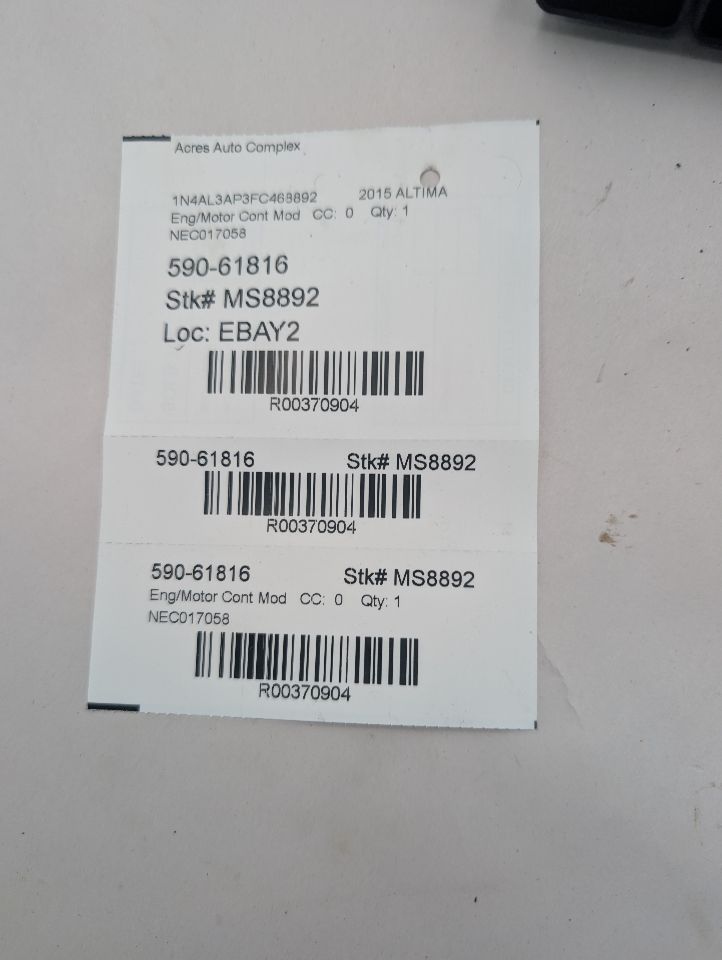 2015 NISSAN ALTIMA Eng/Motor Cont Mod - 370904 — photo 8