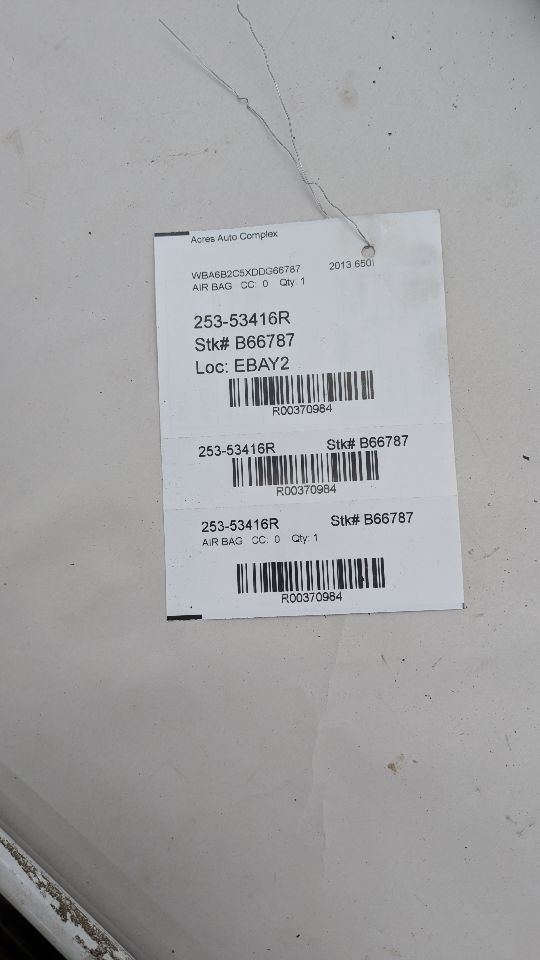 2013 BMW 650i 8cyl Gasoline Turbo 4.4 Right AIR BAG - 370984 — photo 4