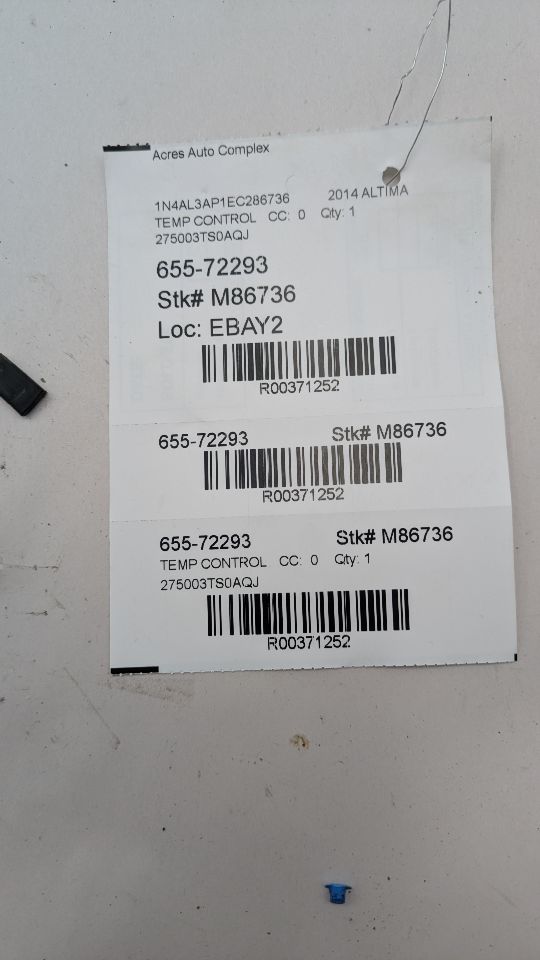 2014 NISSAN ALTIMA 4cyl Gasoline 2.5 DOHC TEMP CONTROL - 371252 — photo 6