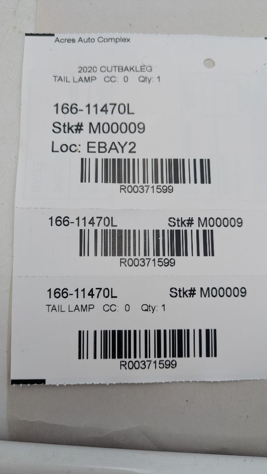 2020 SUBARU LEGACY Left TAIL LAMP - 371599 — photo 4