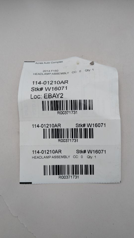 2014 FORD F150 PICKUP Right HEADLAMP ASSEMBLY - 371731 — photo 7