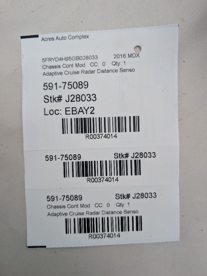 2016 ACURA MDX 3.5L 6cyl Gasoline VVT Chassis Cont Mod - 374014 — photo 5
