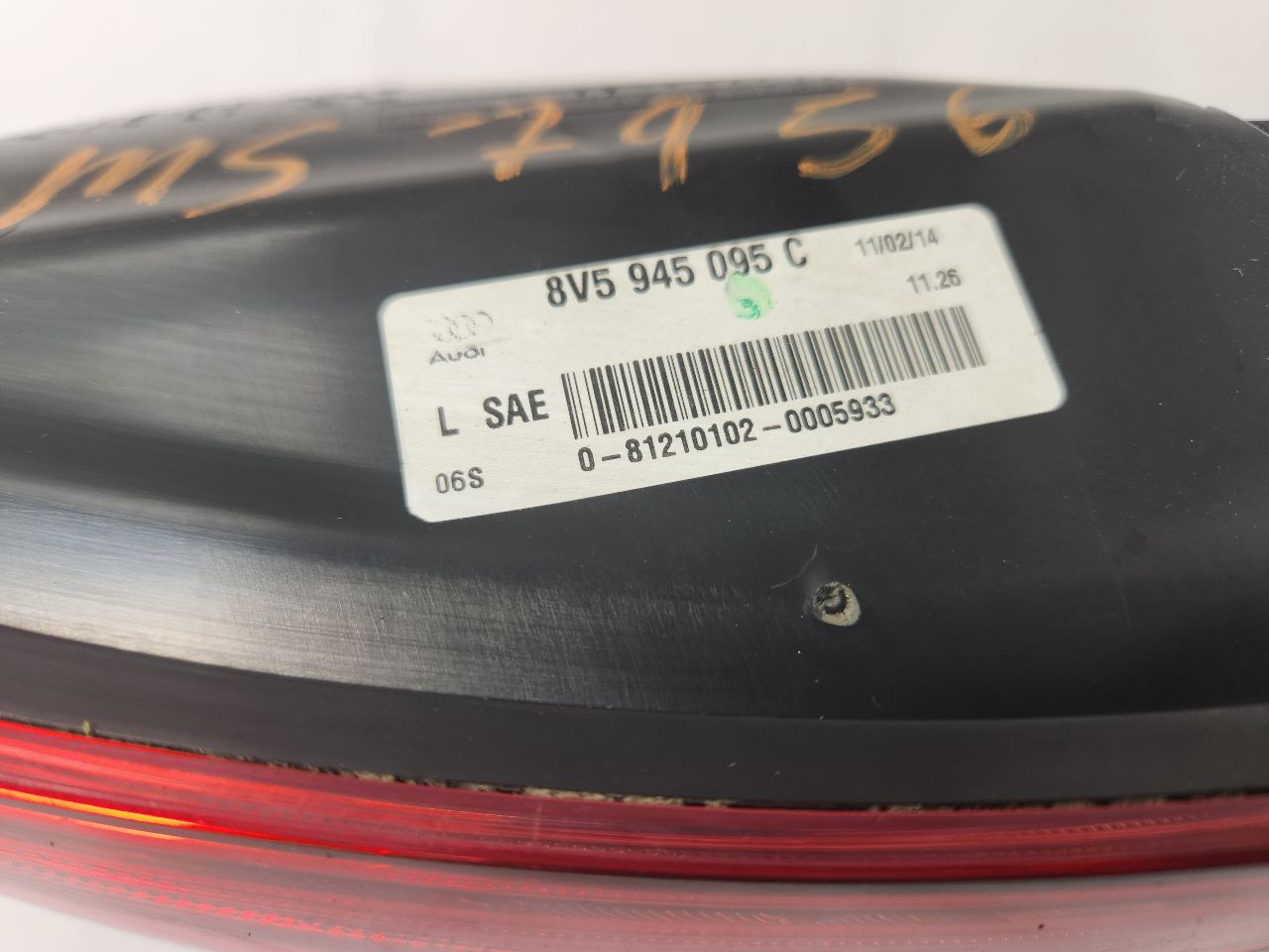 2015 AUDI A3 4cyl Gasoline Turbo 2.0 Left TAIL LAMP - 381449 — photo 3