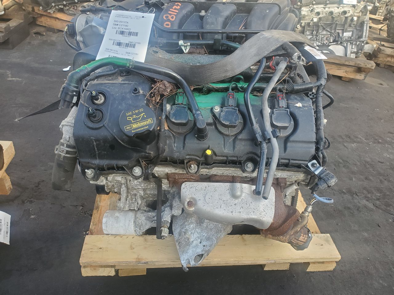 2012 FORD MUSTANG 6cyl Gasoline 3.7 ENGINE ASSEMBLY - 381627 — photo 4