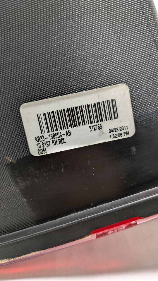 2012 FORD MUSTANG 6cyl Gasoline 3.7 Right TAIL LAMP - 381632 — photo 5