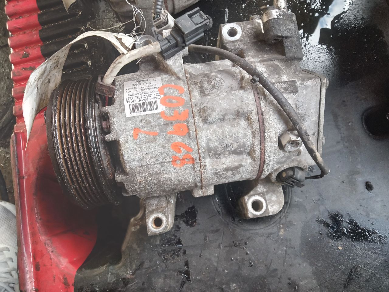 2013 NISSAN ALTIMA 4cyl Gasoline 2.5 DOHC AC COMPRESSOR - 382483