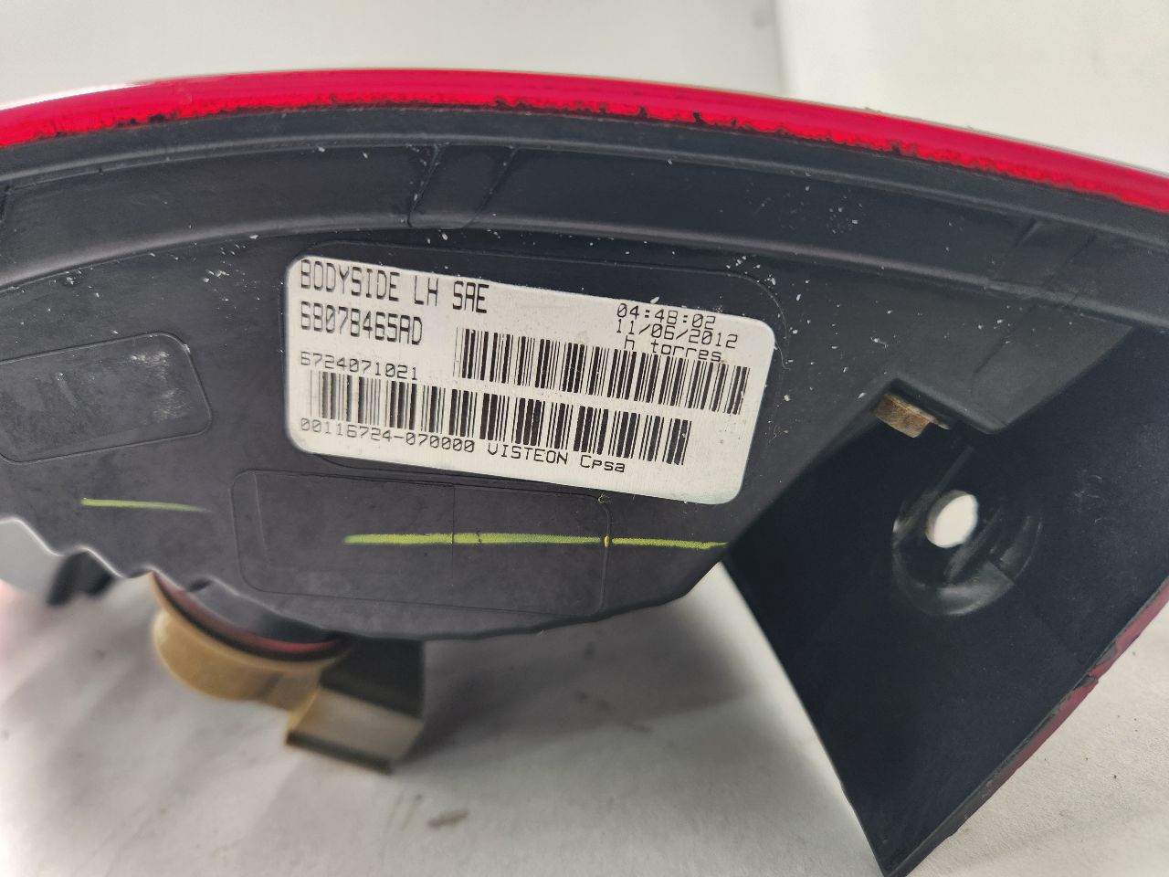 2013 DODGE JOURNEY 6 cyl Gas Flex Fuel 3.6 Left TAIL LAMP - 382911 — photo 4