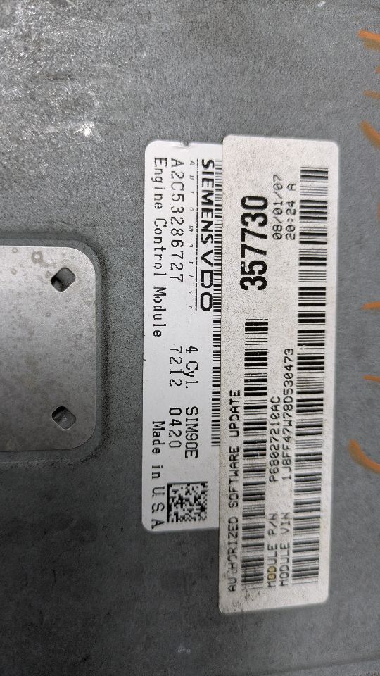 2008 JEEP COMPASS 4cyl Gasoline 2.4 Eng/Motor Cont Mod - 383221 — photo 2