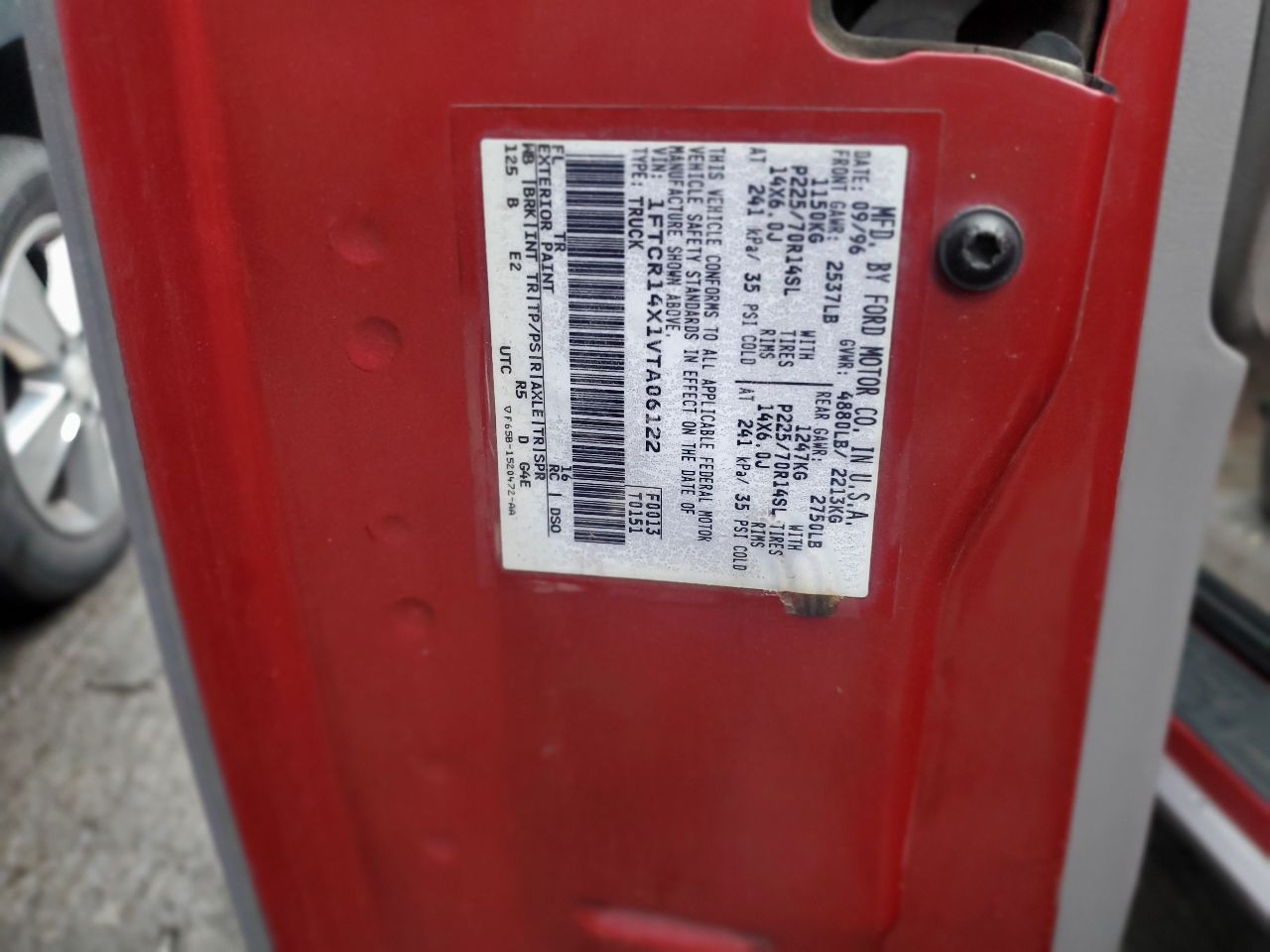 1997 FORD RANGER 6cyl Gasoline 4.0 FRAME - 383652