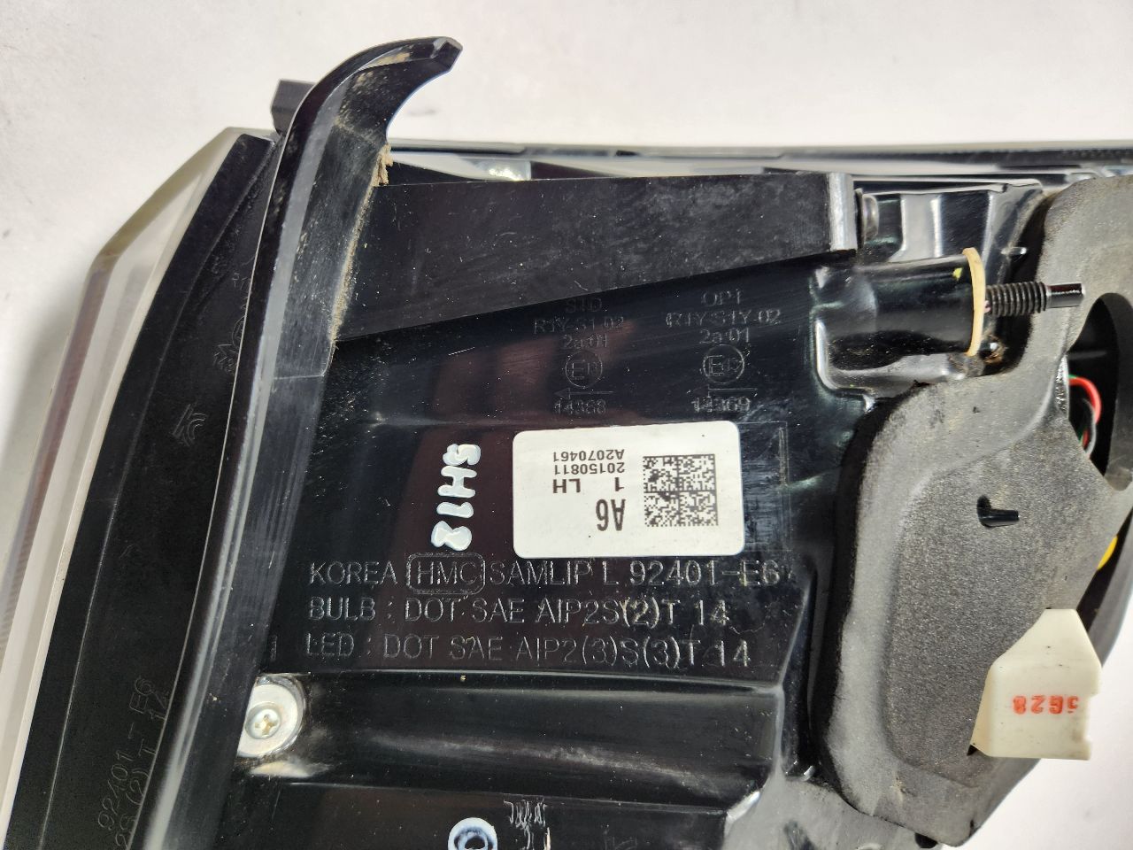 2016 HYUNDAI SONATA 4cyl Electric 2.0 Left TAIL LAMP - 384093 — photo 7