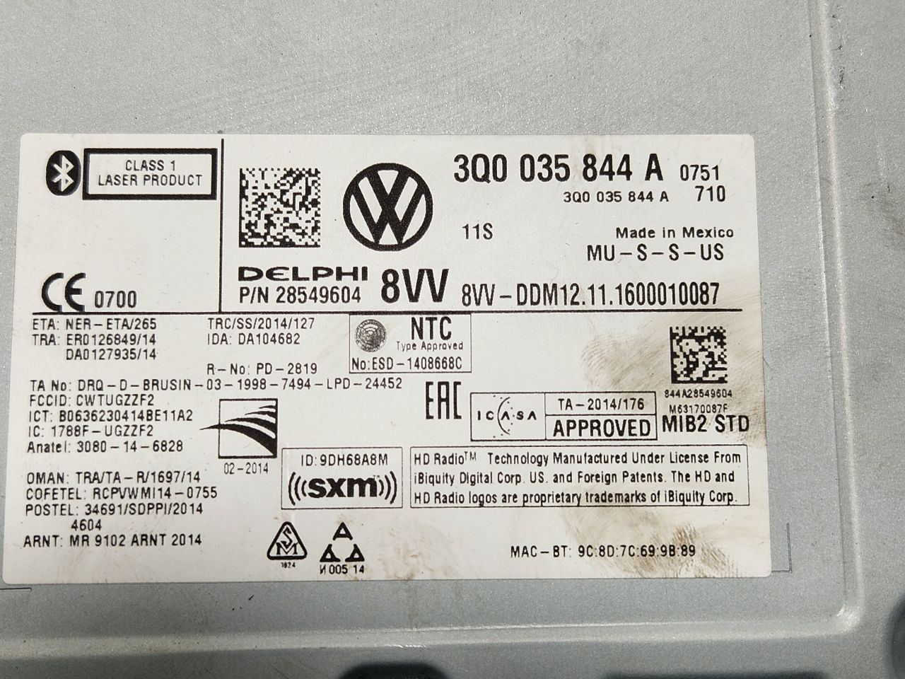 2017 VOLKSWAGEN GOLF 4cyl Gasoline Turbo 1.8 Radio Audio - 385001 — photo 4