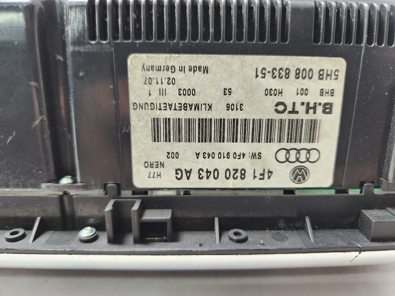 2008 AUDI A6 8cyl Gasoline 4.2 TEMP CONTROL - 385436 — photo 6