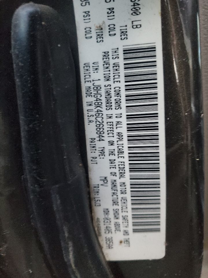 2006 JEEP COMMANDER 6cyl Gasoline 3.7 FRAME - 386668 — photo 7