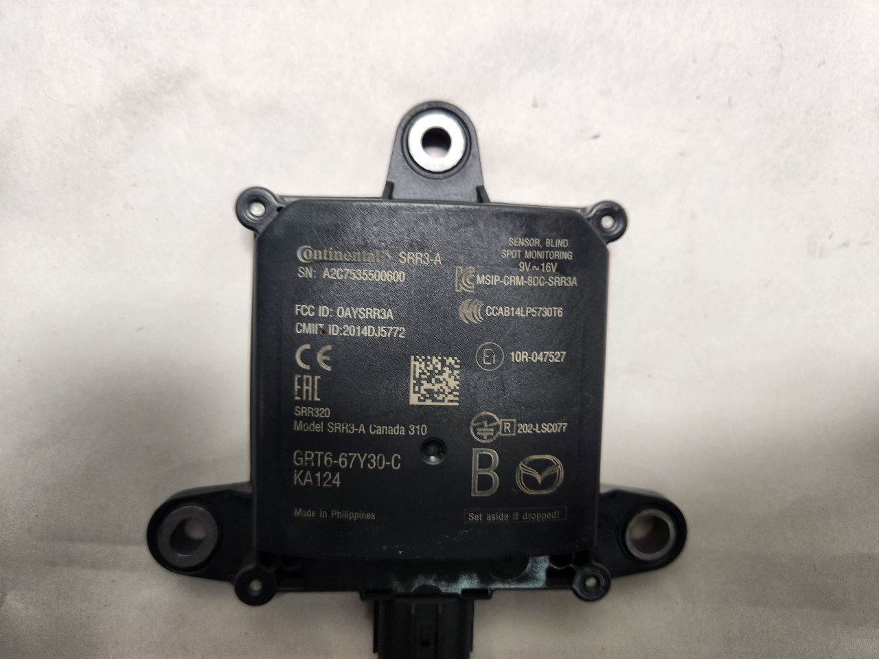 2018 MAZDA 6 2.5L 4cyl Turbo Gasoline Camera Projector - 386692