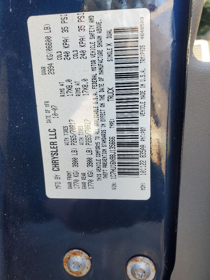 2008 DODGE 1500 PICKUP 8cyl Gasoline 4.7 AC COMPRESSOR - 387232 — photo 1
