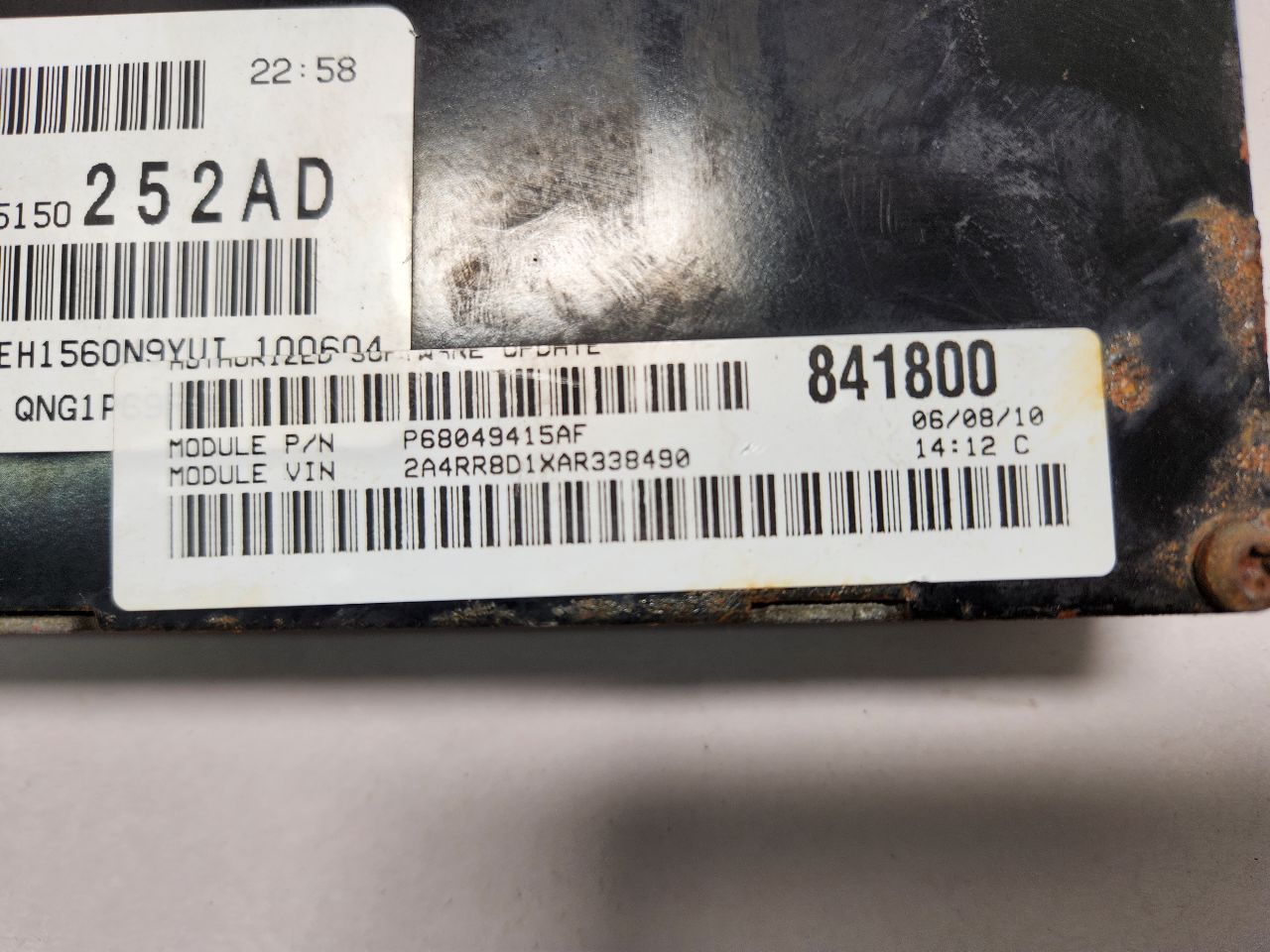 2010 CHRYSLER TOWN & COUNTRY 3.8L 6cyl Gasoline Eng/Motor Cont Mod - 390522 — photo 3