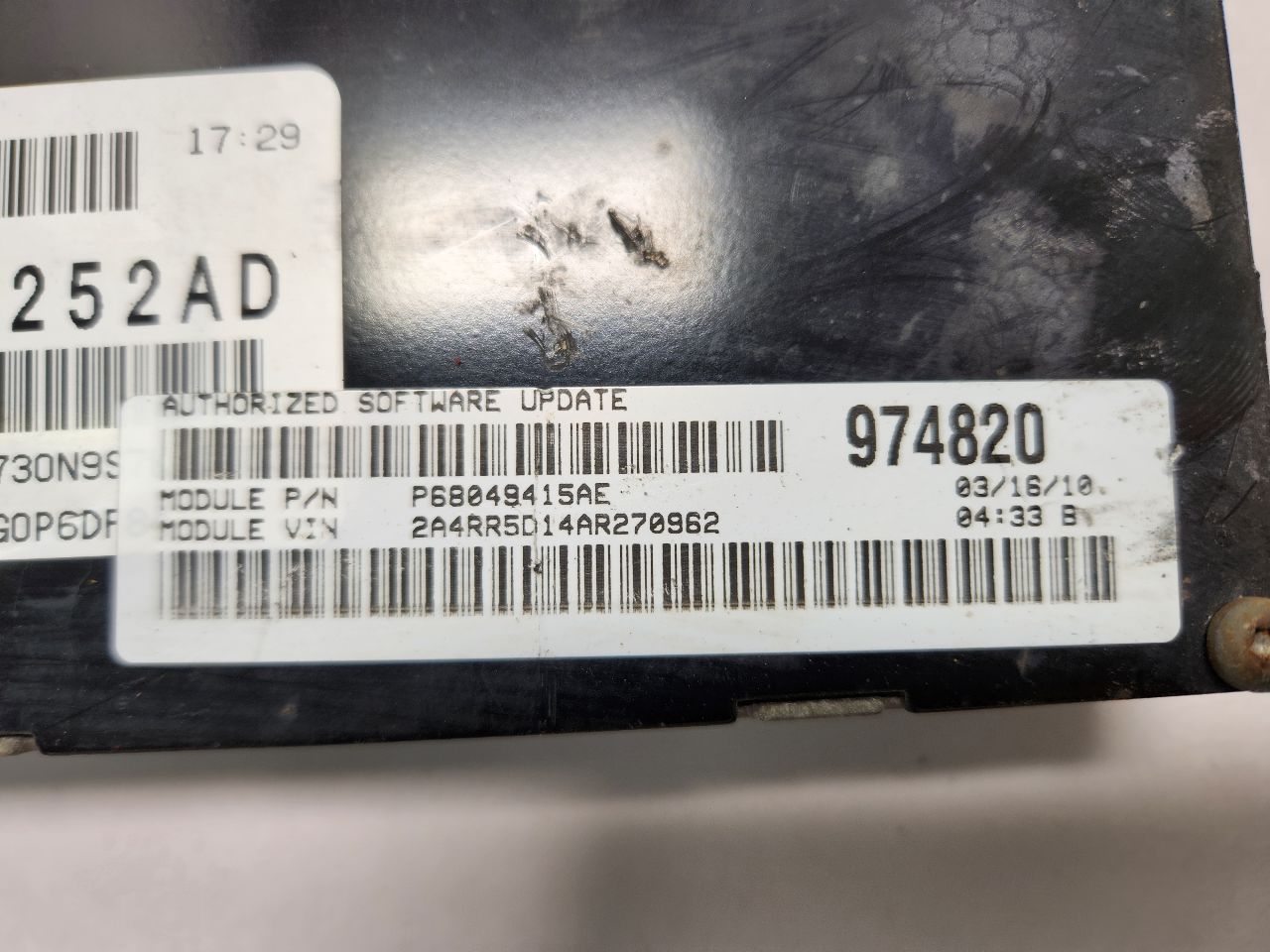 2010 CHRYSLER TOWN & COUNTRY 3.8L 6cyl Gasoline Eng/Motor Cont Mod - 390572 — photo 5