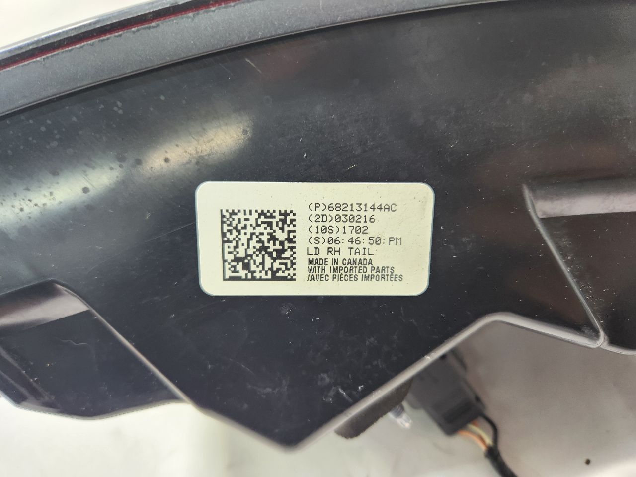 2016 DODGE CHARGER 6cyl Gasoline 3.6 Left TAIL LAMP - 391205 — photo 7