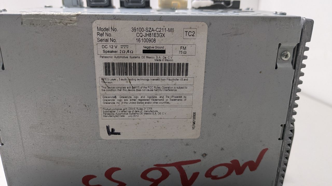 2013 HONDA PILOT 6cyl Gasoline 3.5 Radio Audio - 391562 — photo 3