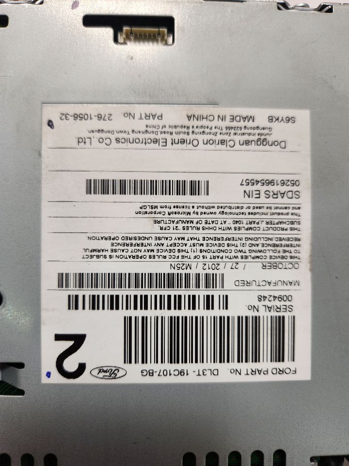 2013 FORD F150 PICKUP 6cyl Gasoline Turbo 3.5 Radio Audio - 391777 — photo 7