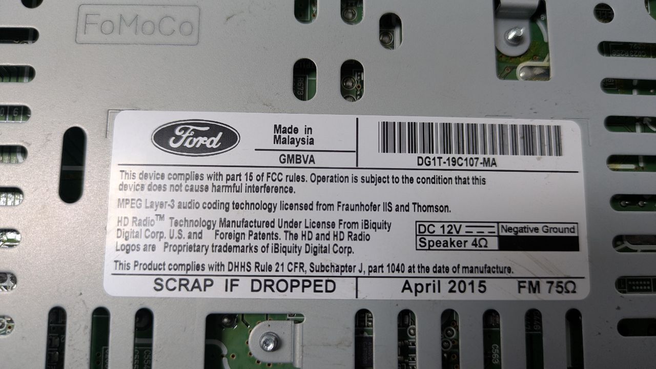 2015 FORD TAURUS 6cyl Gasoline Turbo 3.5 Radio Audio - 392484 — photo 3