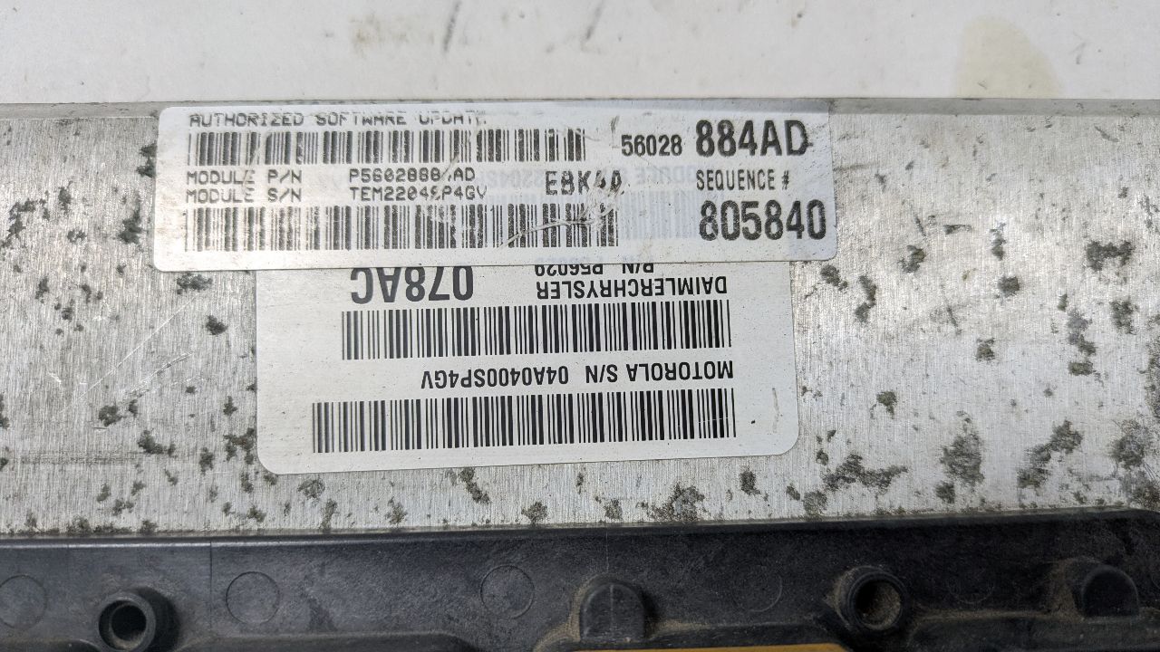 2005 DODGE DAKOTA Eng/Motor Cont Mod - 394925 — photo 2