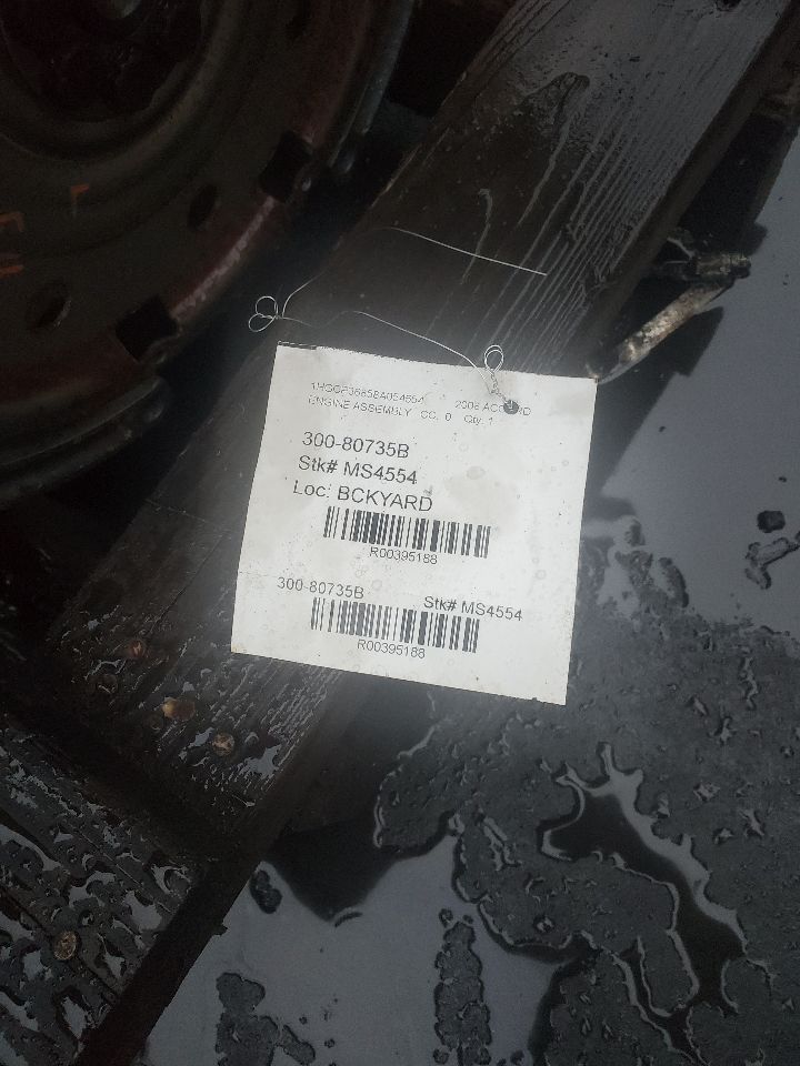 2008 HONDA ACCORD 6cyl Gasoline 3.5 ENGINE ASSEMBLY - 395188
