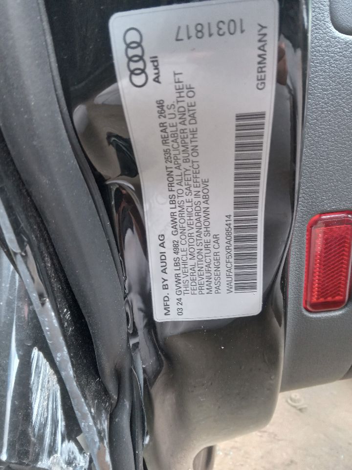 2024 AUDI A5 2.0L 4cyl Turbo Gasoline Decklid  Tailgate - 396977 — photo 2