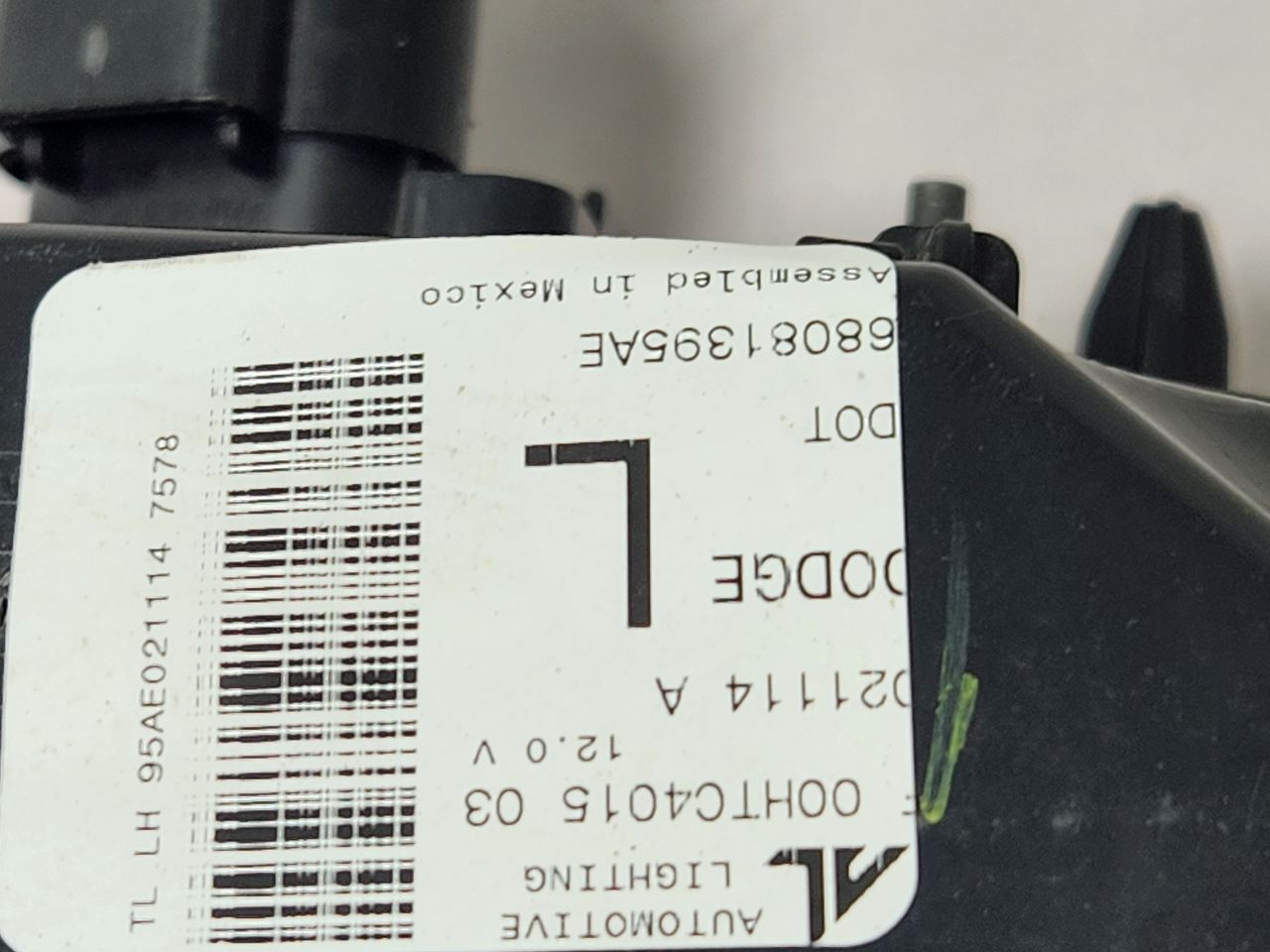 2014 DODGE DART 4cyl Gasoline 2.4 Left TAIL LAMP - 397758 — photo 4