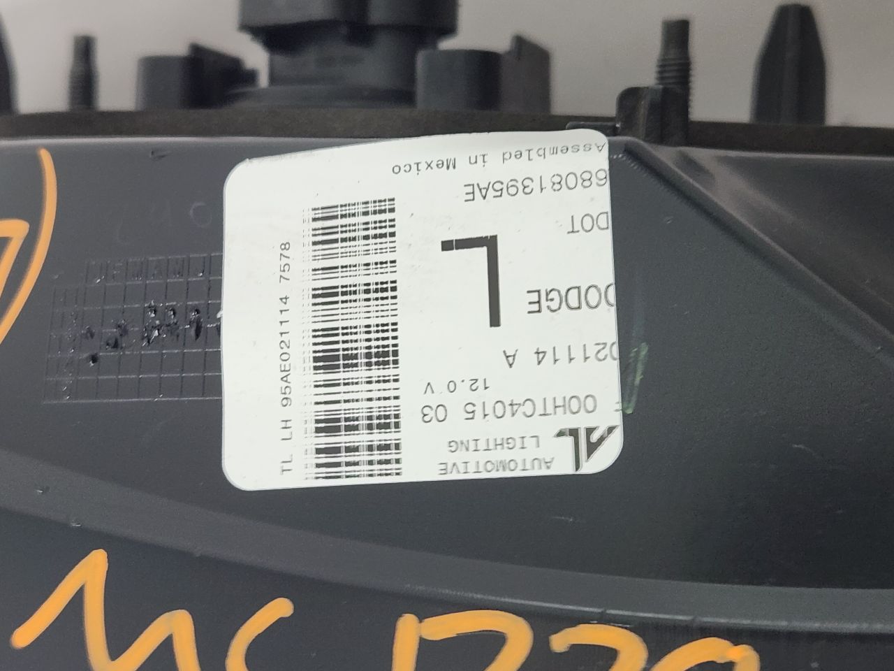 2014 DODGE DART 4cyl Gasoline 2.4 Left TAIL LAMP - 397758 — photo 7